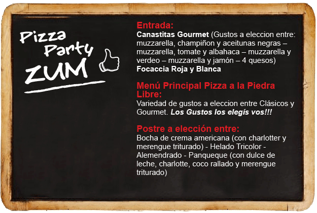 ZUM Catering - Pizza Party - Menu Mexicano - Cazuelas - Zona Norte - Catering